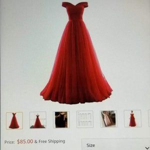 Red evening gown